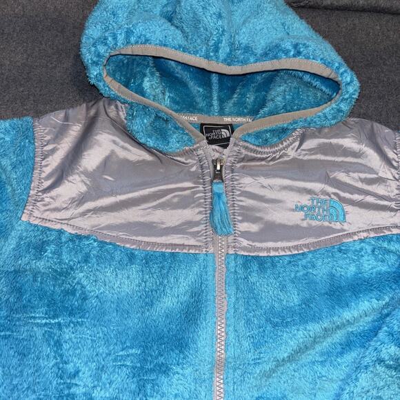 THE NORTH FACE Girls OSO Zip Hooded Turquoise Jacket Sweater-14/16 Youth - Picture 9 of 10